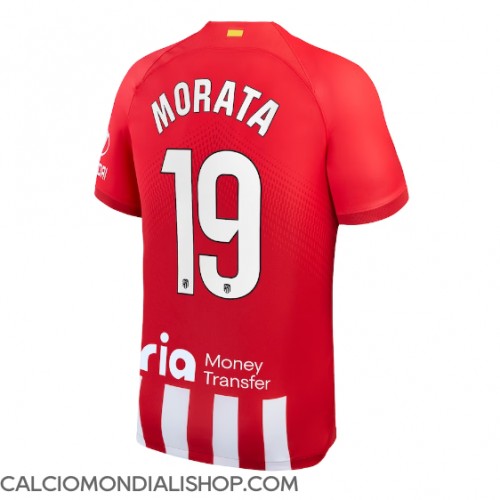 Maglie da calcio Atletico Madrid Alvaro Morata #19 Prima Maglia 2023-24 Manica Corta